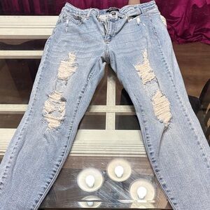 Judy Blue 16w Distressed Light Blue Women's Jeans